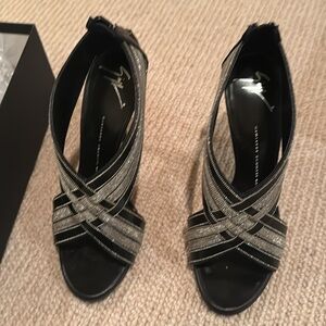 Giuseppe Zanotti black detailed heels size 8